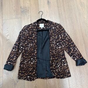 Silence + Noise Leopard Print Blazer